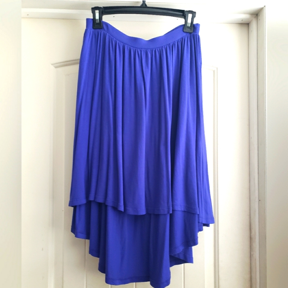 Mossimo indigo blue high low skirt size small